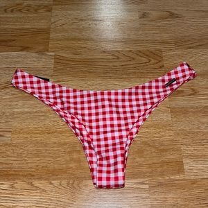 Small Blackbough Cherry Gingham Brooke Bikini Bottoms